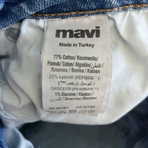 Mavi New York High Rise Straight Leg Jeans Womens 30 Blue - Picture 8 of 13